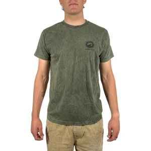 CAMISETA TABLAS SUN - VERDE ARMY LAVADO/LOGO NEGRO
